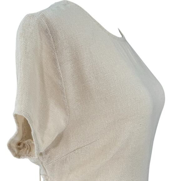 Free People Free-est Baby Tee Maxi Dress Womens Size Small Beige Sheer Boho - Picture 6 of 15